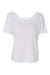 Bella + Canvas BC8816/8816 Womens Slouchy Short Sleeve Wide Neck T-Shirt White Flat Front