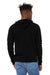 Bella + Canvas BC3719/3719 Mens Sponge Fleece Hooded Sweatshirt Hoodie DTG Black Model Back