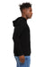 Bella + Canvas BC3719/3719 Mens Sponge Fleece Hooded Sweatshirt Hoodie DTG Black Model Side