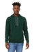 Bella + Canvas BC3719/3719 Mens Sponge Fleece Hooded Sweatshirt Hoodie Forest Green Model Front