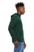 Bella + Canvas BC3719/3719 Mens Sponge Fleece Hooded Sweatshirt Hoodie Forest Green Model Side