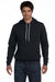 Bella + Canvas BC3719/3719 Mens Sponge Fleece Hooded Sweatshirt Hoodie Black Model Front
