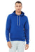 Bella + Canvas BC3719/3719 Mens Sponge Fleece Hooded Sweatshirt Hoodie True Royal Blue Model Front
