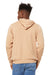 Bella + Canvas BC3719/3719 Mens Sponge Fleece Hooded Sweatshirt Hoodie Heather Sand Dune Model Back