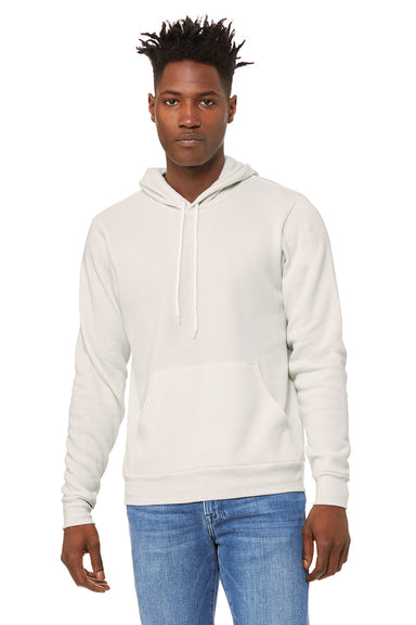 Bella + Canvas BC3719/3719 Mens Sponge Fleece Hooded Sweatshirt Hoodie Vintage White Model Front