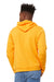 Bella + Canvas BC3719/3719 Mens Sponge Fleece Hooded Sweatshirt Hoodie Gold Model Back