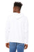 Bella + Canvas BC3719/3719 Mens Sponge Fleece Hooded Sweatshirt Hoodie DTG White Model Back