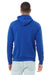 Bella + Canvas BC3719/3719 Mens Sponge Fleece Hooded Sweatshirt Hoodie True Royal Blue Model Back
