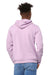 Bella + Canvas BC3719/3719 Mens Sponge Fleece Hooded Sweatshirt Hoodie w/ Pouch Pocket Lilac Purple Model Back