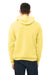 Bella + Canvas BC3719/3719 Mens Sponge Fleece Hooded Sweatshirt Hoodie Yellow Model Back