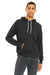 Bella + Canvas BC3719/3719 Mens Sponge Fleece Hooded Sweatshirt Hoodie Dark Grey Model Front