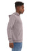 Bella + Canvas BC3719/3719 Mens Sponge Fleece Hooded Sweatshirt Hoodie Storm Grey Model Side