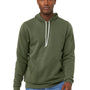 Bella + Canvas Mens Sponge Fleece Hooded Sweatshirt Hoodie - Military Green
