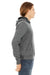Bella + Canvas BC3719/3719 Mens Sponge Fleece Hooded Sweatshirt Hoodie Heather Deep Grey Model Side