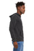Bella + Canvas BC3719/3719 Mens Sponge Fleece Hooded Sweatshirt Hoodie DTG Dark Grey Model Side