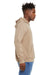 Bella + Canvas BC3719/3719 Mens Sponge Fleece Hooded Sweatshirt Hoodie Tan Model Side