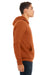 Bella + Canvas BC3719/3719 Mens Sponge Fleece Hooded Sweatshirt Hoodie Autumn Orange Model Side