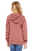 Bella + Canvas BC3719Y/3719Y Youth Sponge Fleece Hooded Sweatshirt Hoodie w/ Pouch Pocket Mauve Model Back