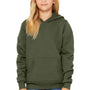 Bella + Canvas Youth Sponge Fleece Hooded Sweatshirt Hoodie - Military Green