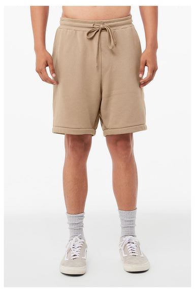 Bella + Canvas 3724 Mens Shorts w/ Pockets Tan Model Front