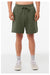 Bella + Canvas BC3724/3724 Mens Shorts w/ Pockets Military Green Model Front