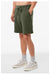 Bella + Canvas 3724 Mens Shorts w/ Pockets Military Green Model Side