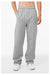 Bella + Canvas BC3725/3725 Mens Straight Leg Sweatpants w/ Pockets Heather Grey Model Front