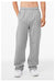 Bella + Canvas 3725 Mens Straight Leg Sweatpants w/ Pockets Heather Grey Model Front