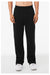 Bella + Canvas BC3725/3725 Mens Straight Leg Sweatpants w/ Pockets Black Model Front