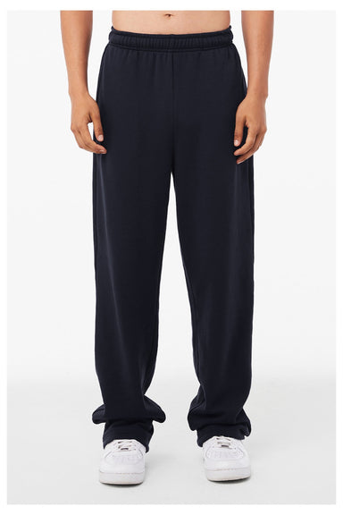Bella + Canvas BC3725/3725 Mens Straight Leg Sweatpants w/ Pockets Navy Blue Model Front