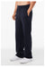 Bella + Canvas 3725 Mens Straight Leg Sweatpants w/ Pockets Navy Blue Model Side
