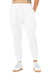 Bella + Canvas BC3727 Mens Jogger Sweatpants w/ Pockets White Model Front