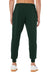 Bella + Canvas BC3727 Mens Jogger Sweatpants w/ Pockets Forest Green Model Back