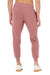 Bella + Canvas BC3727/3727 Mens Jogger Sweatpants w/ Pockets Mauve Model Back