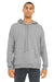 Bella + Canvas BC3729/3729 Mens Sponge Fleece Hooded Sweatshirt Hoodie w/ Pouch Pocket Heather Grey Model Front