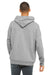 Bella + Canvas BC3729/3729 Mens Sponge Fleece Hooded Sweatshirt Hoodie w/ Pouch Pocket Heather Grey Model Back