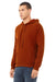 Bella + Canvas BC3729/3729 Mens Sponge Fleece Hooded Sweatshirt Hoodie Brick Red Model 3Q
