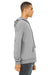 Bella + Canvas BC3729/3729 Mens Sponge Fleece Hooded Sweatshirt Hoodie w/ Pouch Pocket Heather Grey Model Side