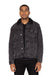 Threadfast Apparel 372J Mens Sherpa Lined Button Down Denim Jacket Black Model Front