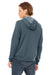 Bella + Canvas BC3739/3739 Mens Fleece Full Zip Hooded Sweatshirt Hoodie Heather Slate Blue Model Back