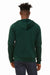 Bella + Canvas BC3739/3739 Mens Fleece Full Zip Hooded Sweatshirt Hoodie Forest Green Model Back
