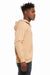 Bella + Canvas BC3739/3739 Mens Fleece Full Zip Hooded Sweatshirt Hoodie Heather Sand Dune Model Side