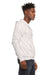 Bella + Canvas BC3739/3739 Mens Fleece Full Zip Hooded Sweatshirt Hoodie Vintage White Model Side