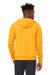 Bella + Canvas BC3739/3739 Mens Fleece Full Zip Hooded Sweatshirt Hoodie Gold Model Back