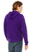 Bella + Canvas BC3739/3739 Mens Fleece Full Zip Hooded Sweatshirt Hoodie Team Purple Model Back