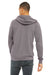 Bella + Canvas BC3739/3739 Mens Fleece Full Zip Hooded Sweatshirt Hoodie Storm Grey Model Back