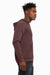 Bella + Canvas BC3739/3739 Mens Fleece Full Zip Hooded Sweatshirt Hoodie Heather Maroon Model Side