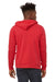 Bella + Canvas BC3739/3739 Mens Fleece Full Zip Hooded Sweatshirt Hoodie w/ Pockets Heather Red Model Back