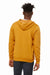 Bella + Canvas BC3739/3739 Mens Fleece Full Zip Hooded Sweatshirt Hoodie Heather Mustard Yellow Model Back