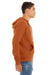 Bella + Canvas BC3739/3739 Mens Fleece Full Zip Hooded Sweatshirt Hoodie Autumn Orange Model Side